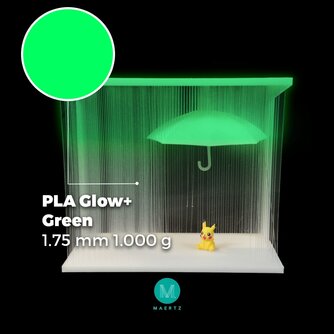 Maertz PLA Glow+ Green 1.75 mm 1.000 g