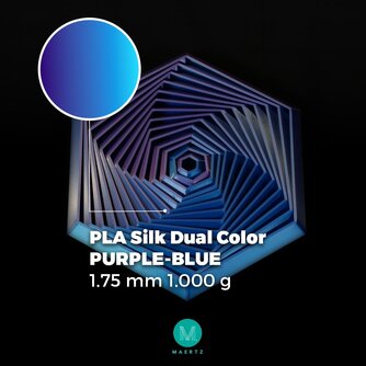 Maertz PLA Silk Dual Color Purple-Blue 1.75 mm 1.000 g